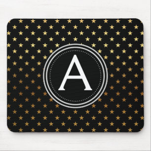 Mousepad A folha Dourado Stars o tapete do rato moderno