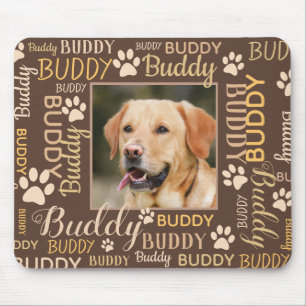 Mousepad A foto personalizada nomeia o cão de