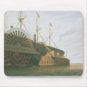 Mousepad A fragata velha HMS Agamemnon com seu peso de c