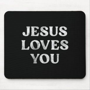 Mousepad A Frase Jesus Te Ama Em Um Tri-blend Premium