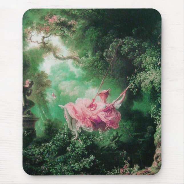 Mousepad A Fúchsia cor-de-rosa verde-NASCENTE (Frente)