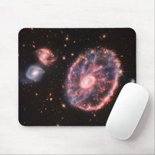 Mousepad A Galáxia De Rodas De Cartaz E Suas Galáxias Compa