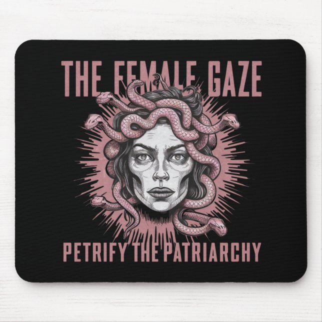 Mousepad A Gaze Feminina Petrify A Patriarquia Medusa (Frente)