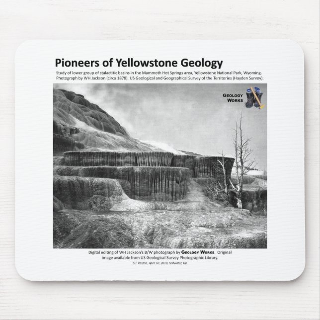 Mousepad A geologia de Yellowstone abre caminho II - Hot (Frente)