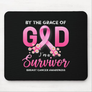 Mousepad A Graça de Deus Eu sou um Sobrevivente de Cancer d