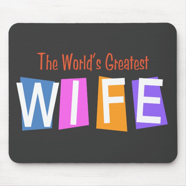 Mousepad A grande esposa do mundo retro (Frente)