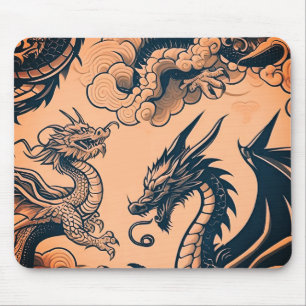 Mousepad A Guerra dos Dragões Céus Laranja