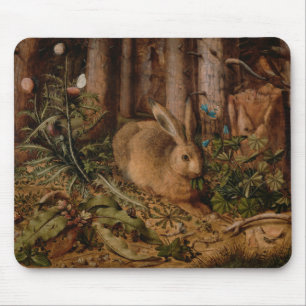 Mousepad A Hare in the Forest (por Hans Hoffmann)
