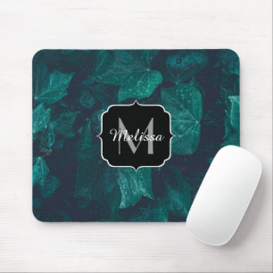 Mousepad A hera escura do verde esmeralda sae do monograma