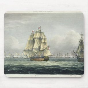 Mousepad A HMS Victory que navega para a linha francesa