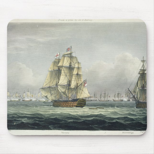 Mousepad A HMS Victory que navega para a linha francesa (Frente)