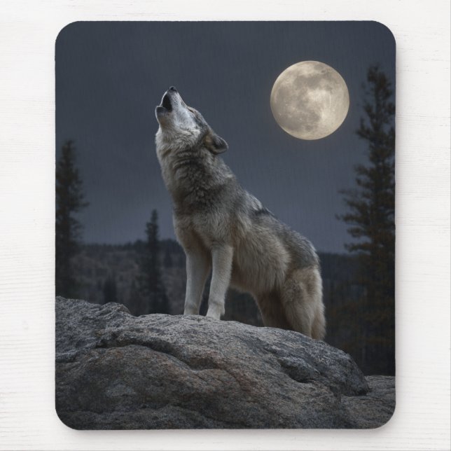 Mousepad A Howling Wolf (Frente)