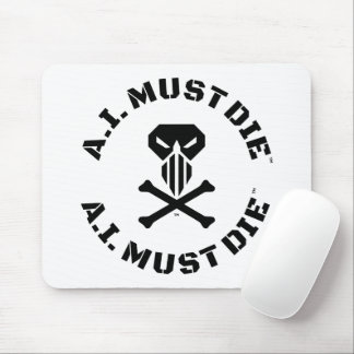 Mousepad A.I. Must Die™ Logo (Fonte Militar) Tapete de Mous