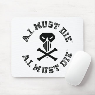 Mousepad A.I. Must Die™ Logotipo (Fonte Universitária) Tape