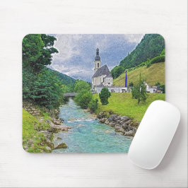 Mousepad A igreja em Ramsau - idyll