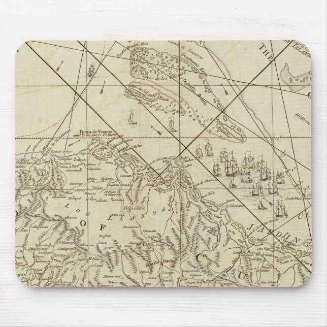 Mousepad A Ilha de Cuba com parte dos bancos do Bahama (Frente)