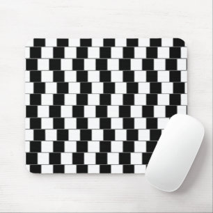 Mousepad A ilusão óptica alinha o preto dos quadrados