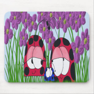 Mousepad A Ilustração da Família Ladybug