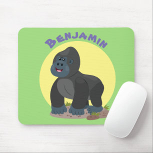 Mousepad A ilustração de desenhos animados de gorila, um