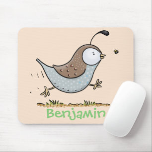 Mousepad A ilustração do desenho animado da codorniz cali