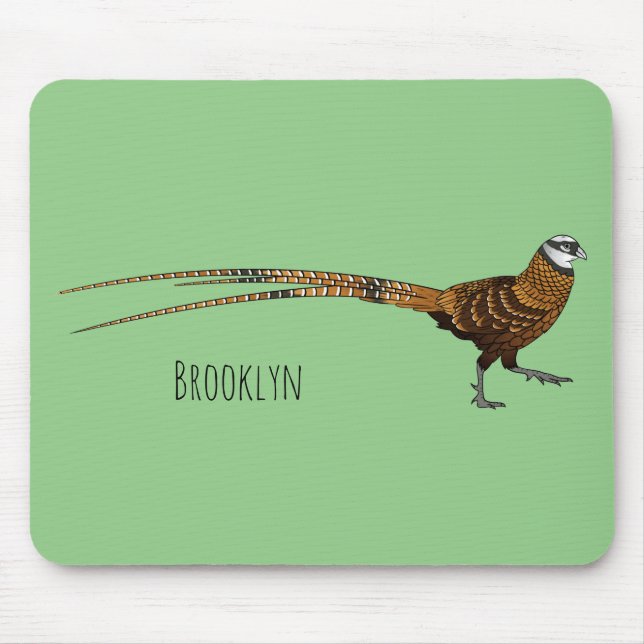 Mousepad A ilustração do desenho animado de pássaros faisõe (Frente)