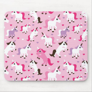 Mousepad a ilustração do unicórnio caçoa o fundo