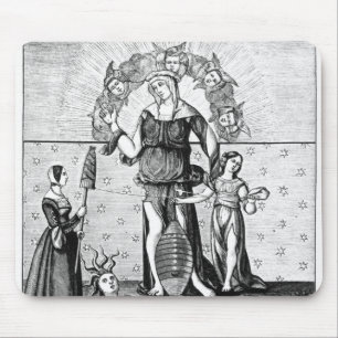 Mousepad A imagem da dama Astrologia com os três