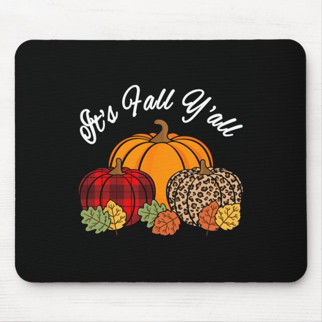 Mousepad A Impressão De Outono De Pumpkin Leopard No outono (Frente)