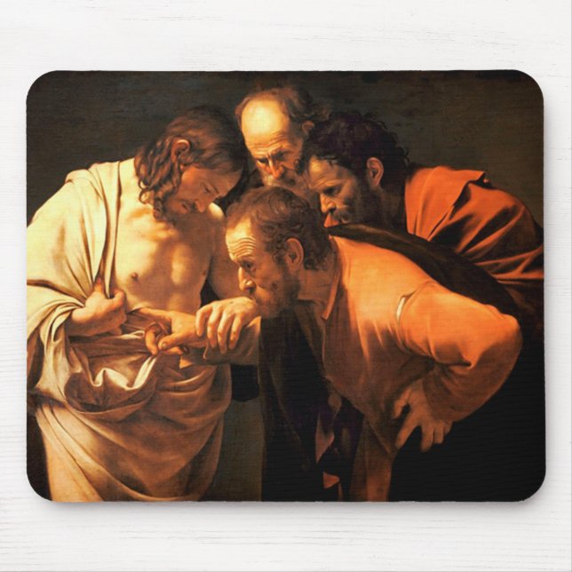 Mousepad A Incredulidade Do Santo Thomas Por Caravaggio (Frente)