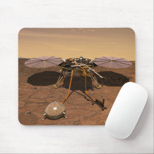 Mousepad A Insight Lander Operando Na Superfície De Marte.