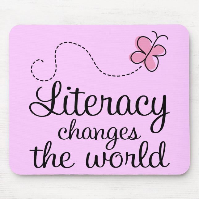 Mousepad A instrução da borboleta muda o presente do mundo (Frente)