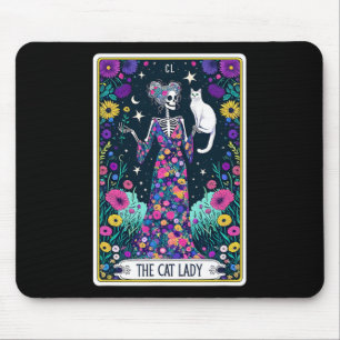 Mousepad A Lady Tarot Card Skeleton Dia de as mães Cat L