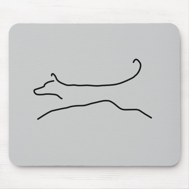 Mousepad A lápis de salto desenho do cão (Frente)