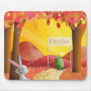 Mousepad A Lebre e a Tartaruga - esteira do rato