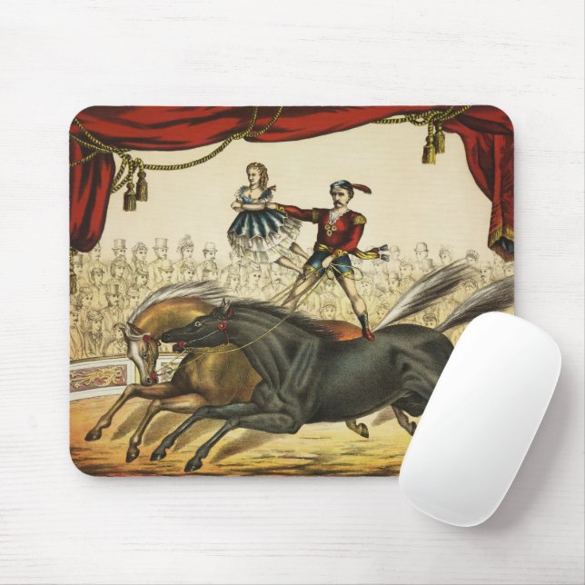 Mousepad A Lei De Dois Cavalos, Circo, Circo, Circa 1874. (Com mouse)