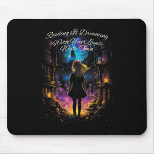 Mousepad A Leitura Sonha Com Seu Livro De Cotações Aberto