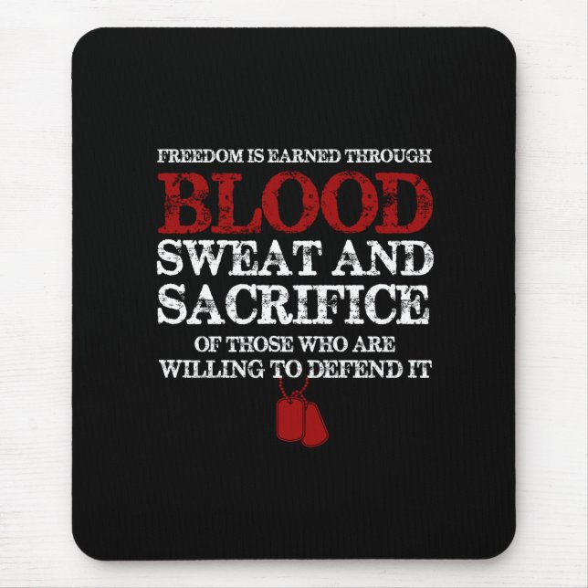 Mousepad a liberdade ganha suor de sangue e sacrifício de (Frente)