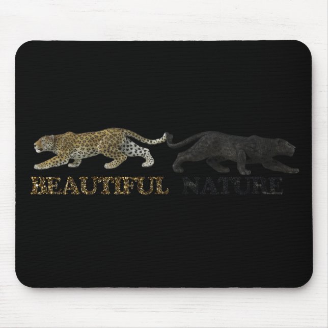 Mousepad A linda natureza leopardo (Frente)