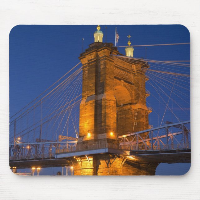 Mousepad A linha do horizonte de Cincinnati, Ohio, EUA ao a (Frente)