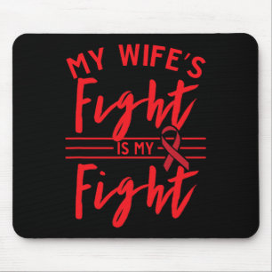 Mousepad A Luta da Minha Esposa É Minha Luta Conscientizaçã