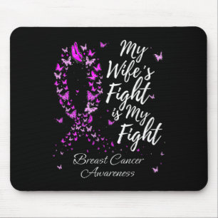 Mousepad A luta da minha esposa é o meu Cancer de apoio à l