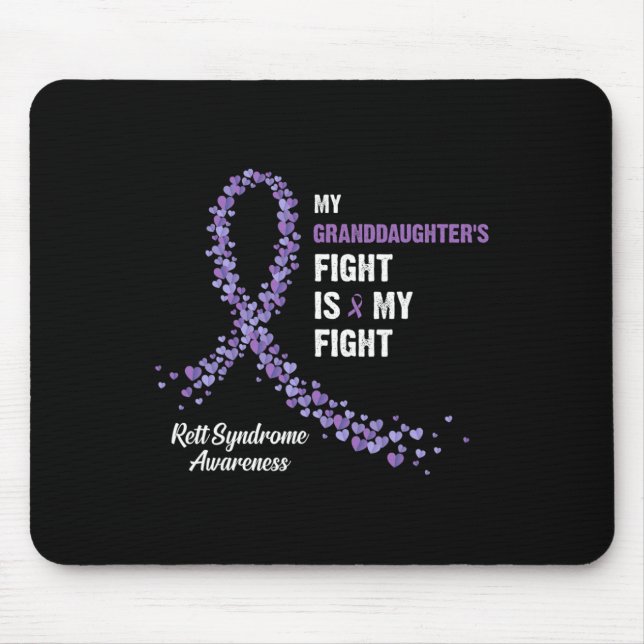 Mousepad A Luta da minha neta é a minha síndrome de luta co (Frente)