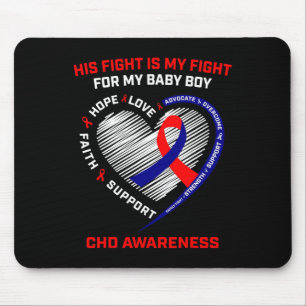 Mousepad A luta dele é a minha luta Bebê Menino Conscientiz