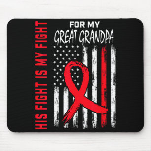Mousepad A Luta Dele é Minha Luta Grande Avô Doença Cardíac