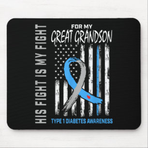 Mousepad A Luta Dele É O Meu Excelente De Luta Diabete Tipo