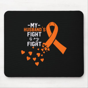 Mousepad A Luta do Meu Marido É O Meu Câncer de rim De Luta