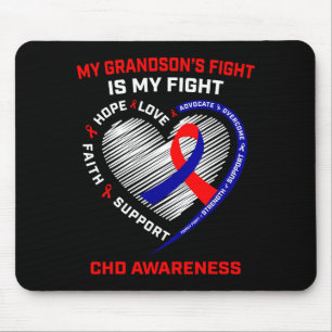 Mousepad A Luta do Meu Neto é Minha Luta Doença Cardíaca Co