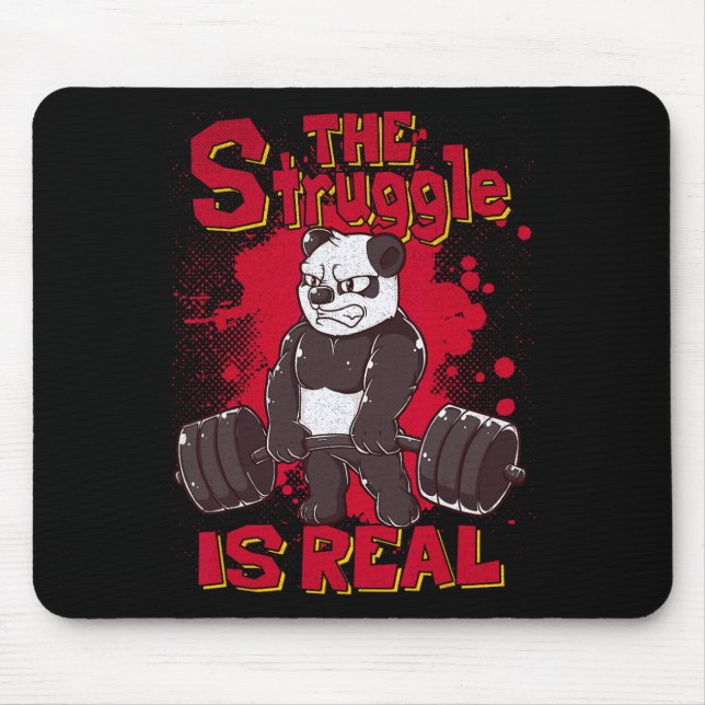 Mousepad A Luta É A Malhação De Camisas De Panda De Verdade (Frente)