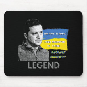 Mousepad A Luta Está Aqui O Presidente Da Ucrânia, Zelensky
