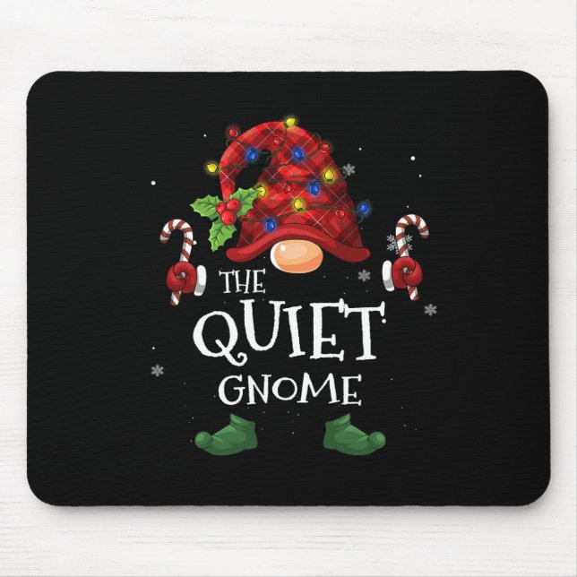 Mousepad A Luz da Xadrez de Natal Quieto do Gnomo Buffalo (Frente)